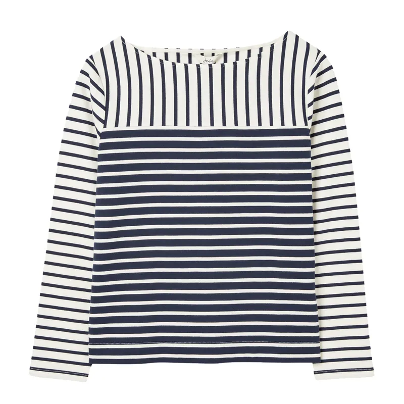 Joules Harbour Long Sleeve Top - Cream Hotch Potch Stripe